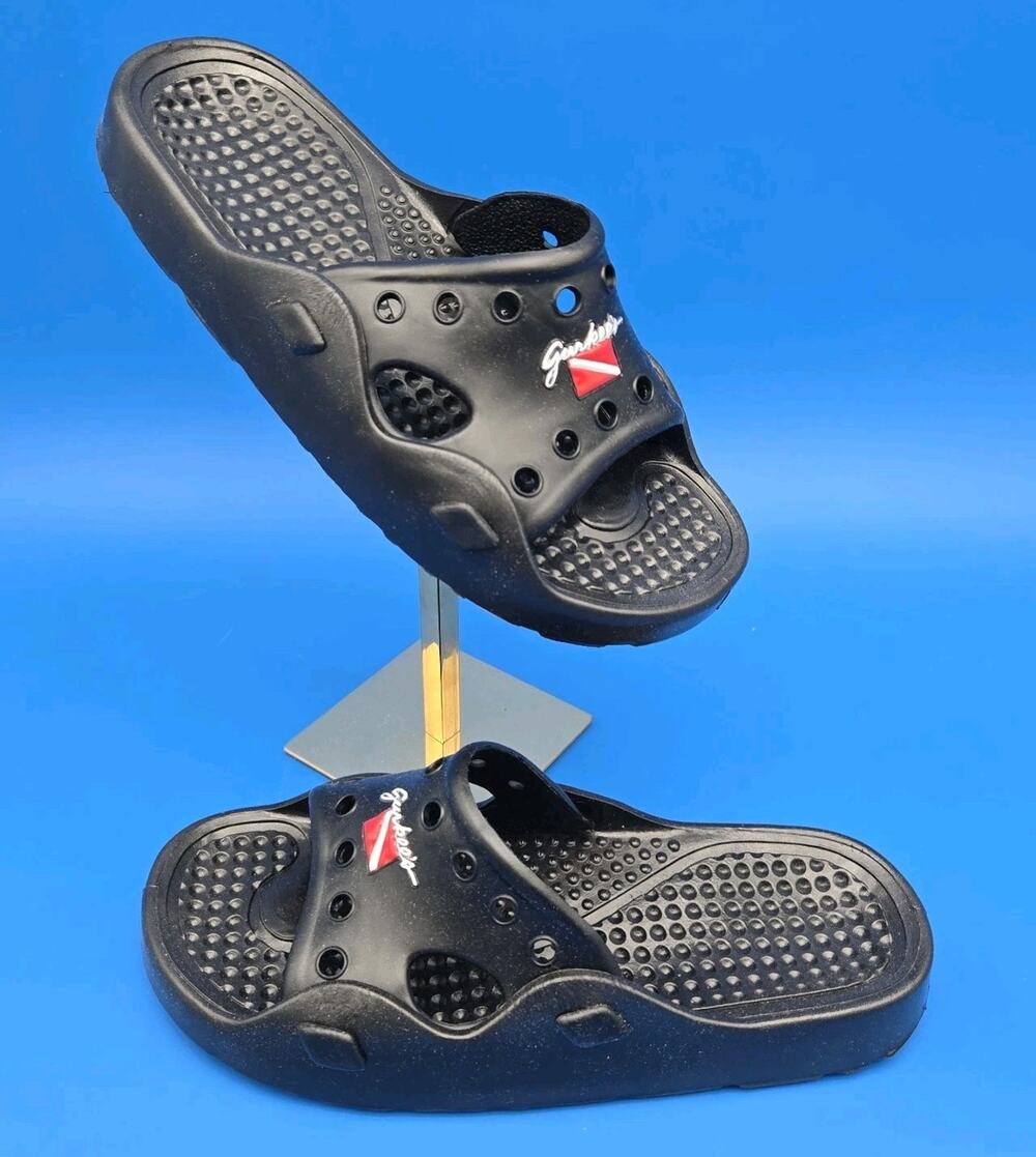 Gurkee’s After Dive Slide Sandals Men’s 9 Women’s 11 Black Scuba New Box USA